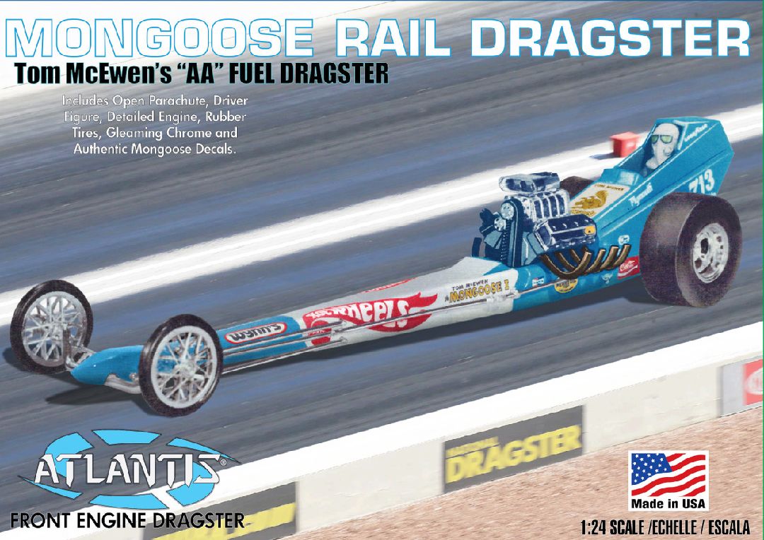 Atlantis 1/24 Tom McEwen Mongoose Front Engine Rail Dragster