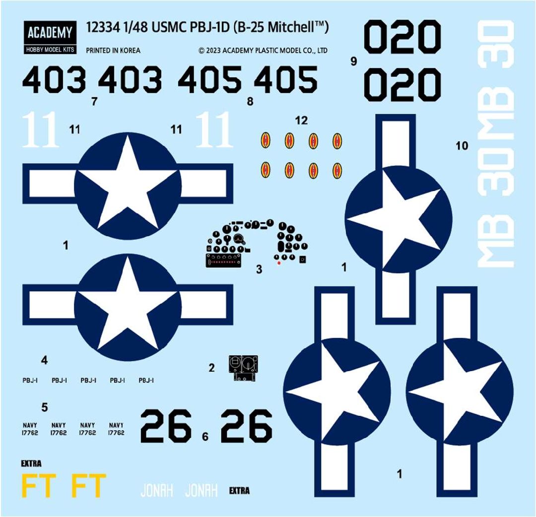 Academy 1/48 USMC PBJ-1D (B-25 Mitchell)