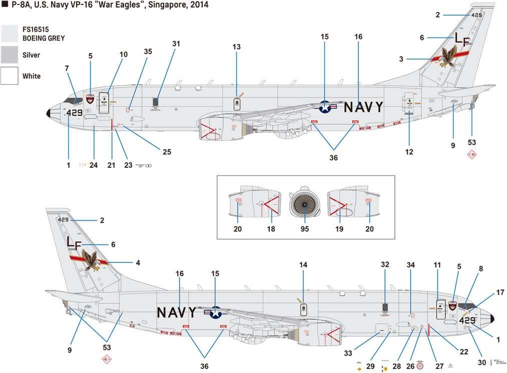 Academy 1/144 USN P-8A Poseidon (100% New Tooling)