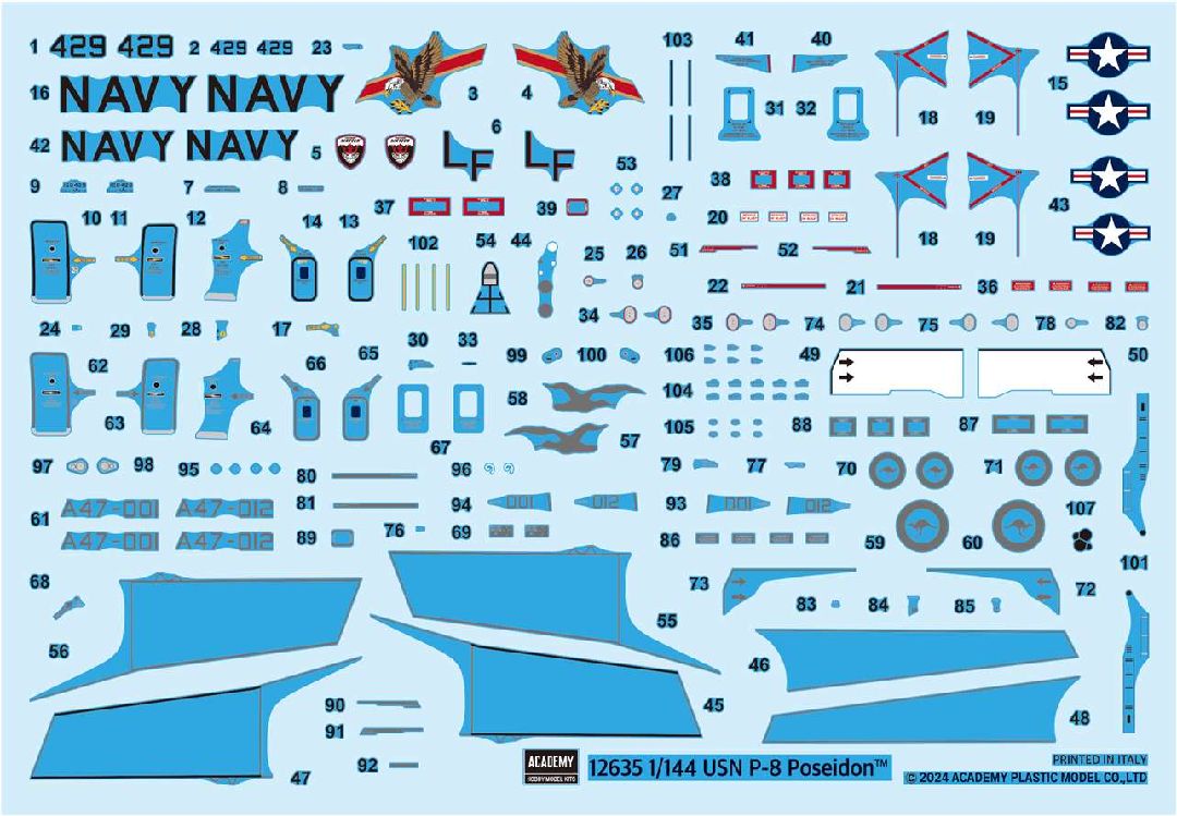 Academy 1/144 USN P-8A Poseidon (100% New Tooling)