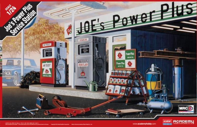 Academy 1/24 Joe's Power Plus Gas Service Station