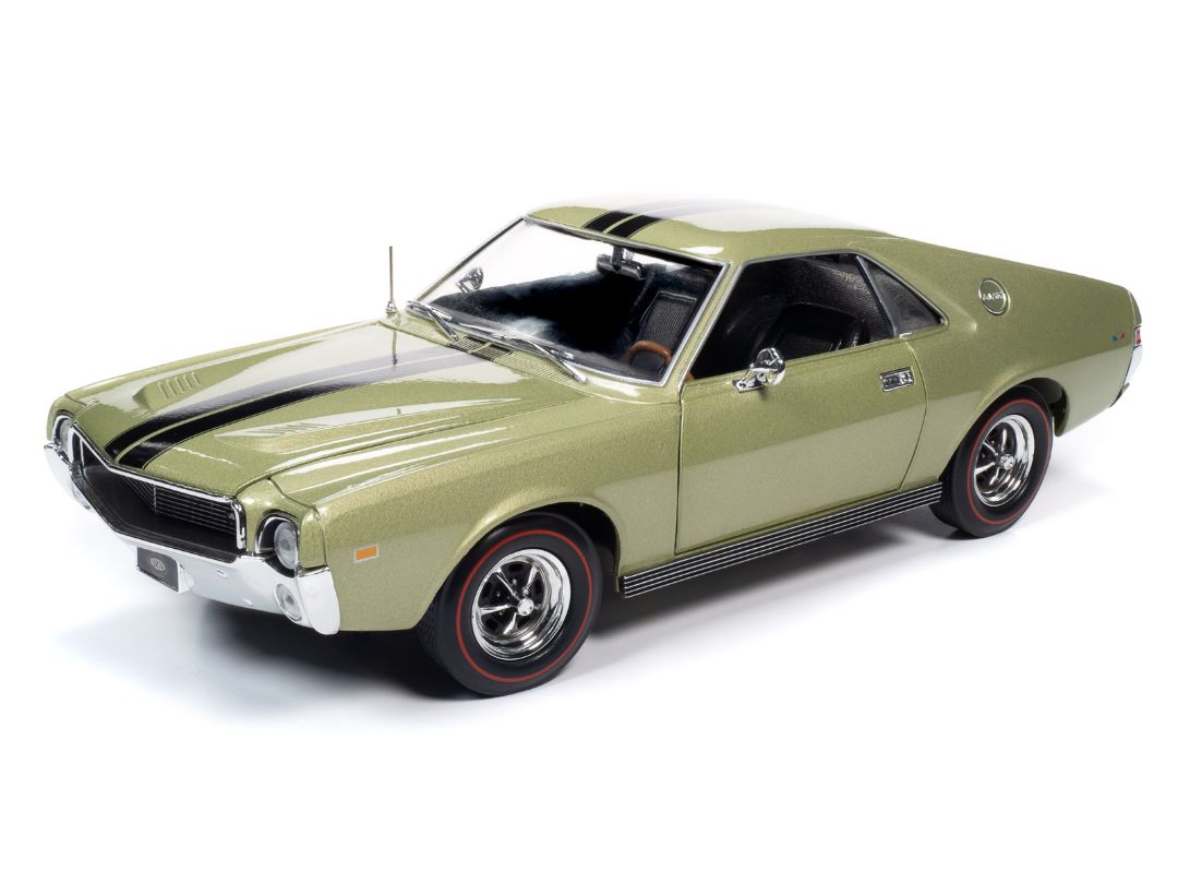 American Muscle 1/18 1968 AMC AMX Hardtop (MCACN) - Light Green Metallic