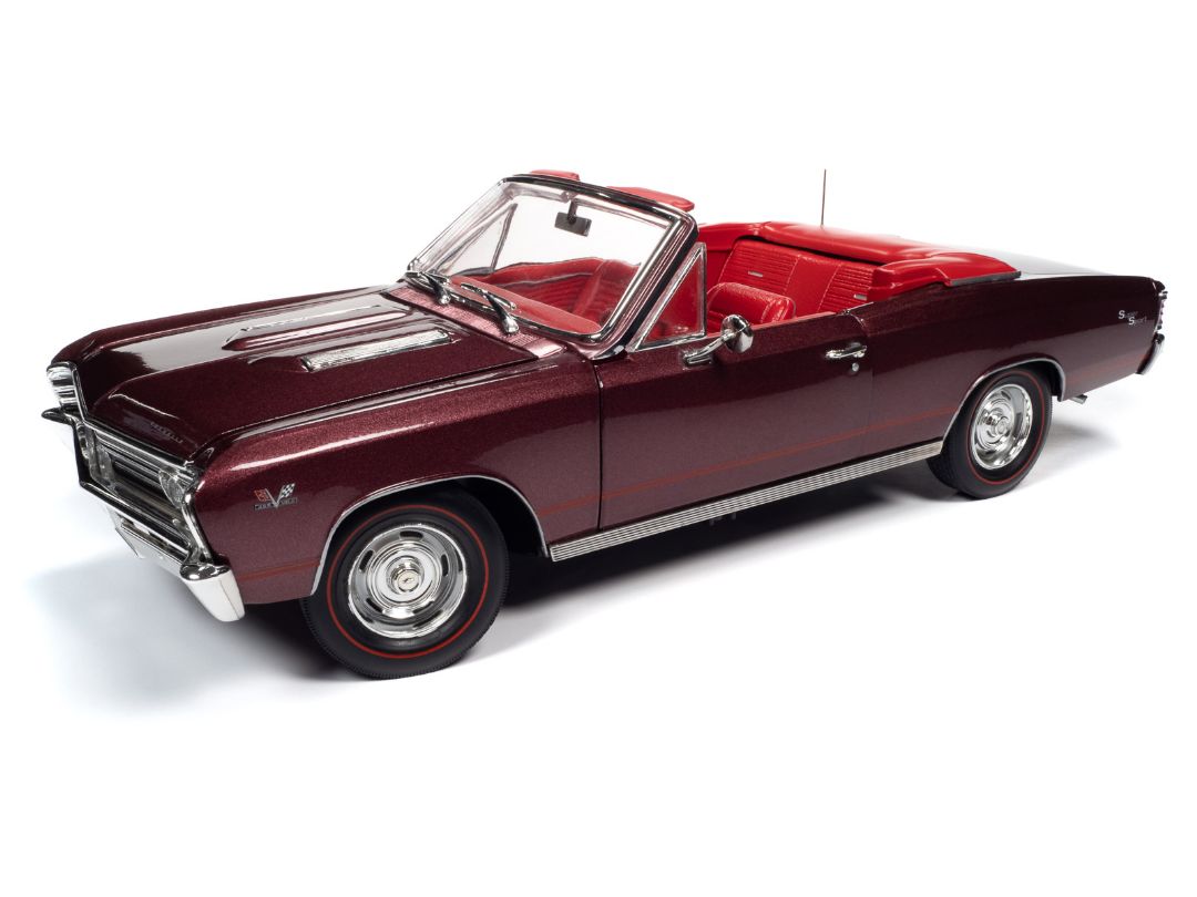 American Muscle 1/18 1967 Chevrolet Chevelle SS 396 Convertible (MCACN) - Madiera Maroon