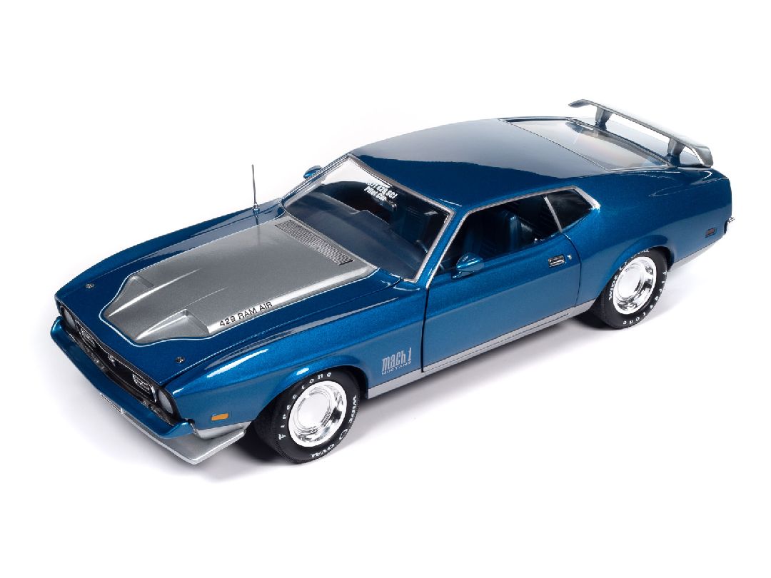 American Muscle 1/18 1971 Ford Mustang Mach 1 MCACN, Blue