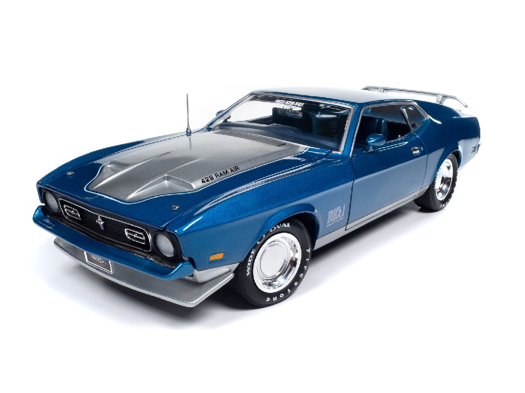 American Muscle 1/18 1971 Ford Mustang Mach 1 MCACN, Blue