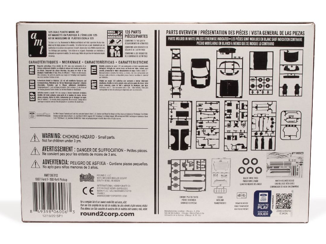 AMT 1997 Ford F-150 4x4 Pickup 1/25 Model Kit (Level 2)