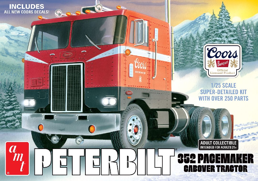 AMT 1/25 Peterbilt 352 Pacemaker COE Coors Beer (Level 2)