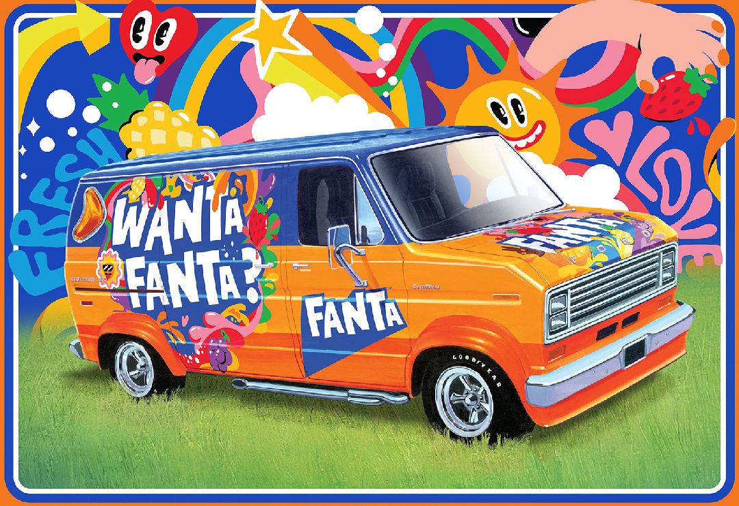AMT 1/25 1977 Ford Custom Van Fanta (Level 2)