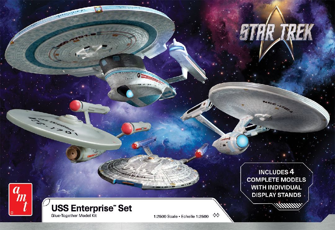 AMT 1/2500 Star Trek U.S.S. Enterprise Four Ship Set (Level 2)