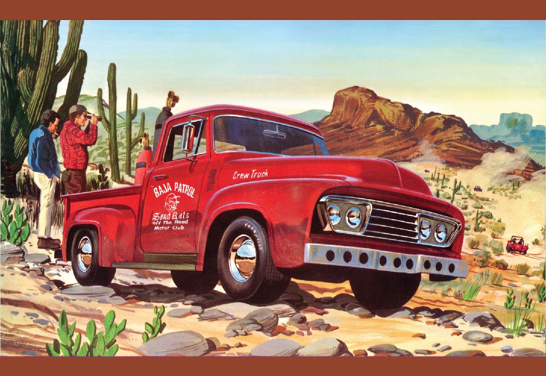 AMT 1953 Ford Pickup Baja Patrol 1/25 Model Kit (Level 2)