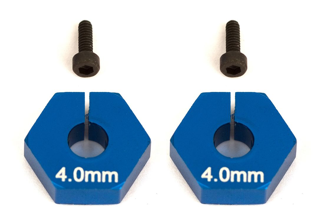 Team Associated Factory Team Wheel Hexes, 4 mm