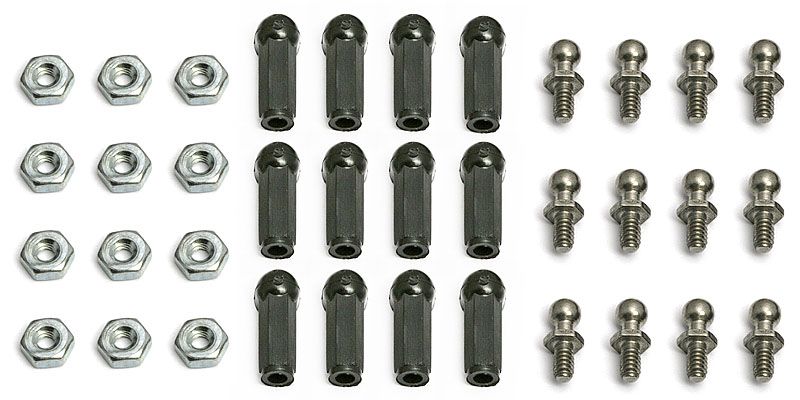 Team Associated RC10 Ballstud Set .20 (Silver) - Click Image to Close