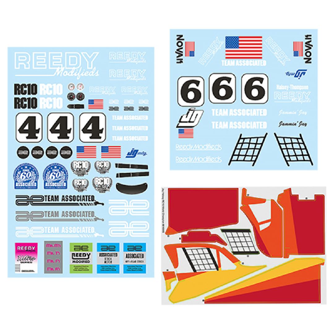 Team Associated RC10 Jay Halsey WC Decal Sheet