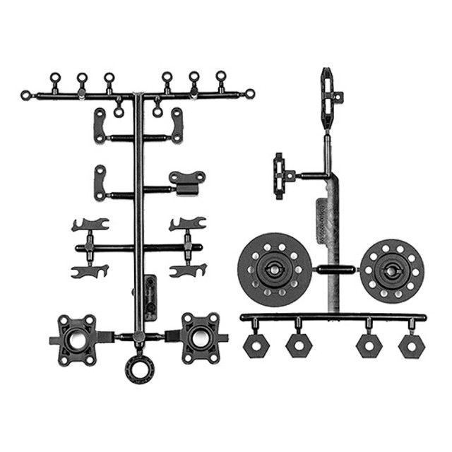 Team Associated DC10 Hubs, with wheel hex brake disks