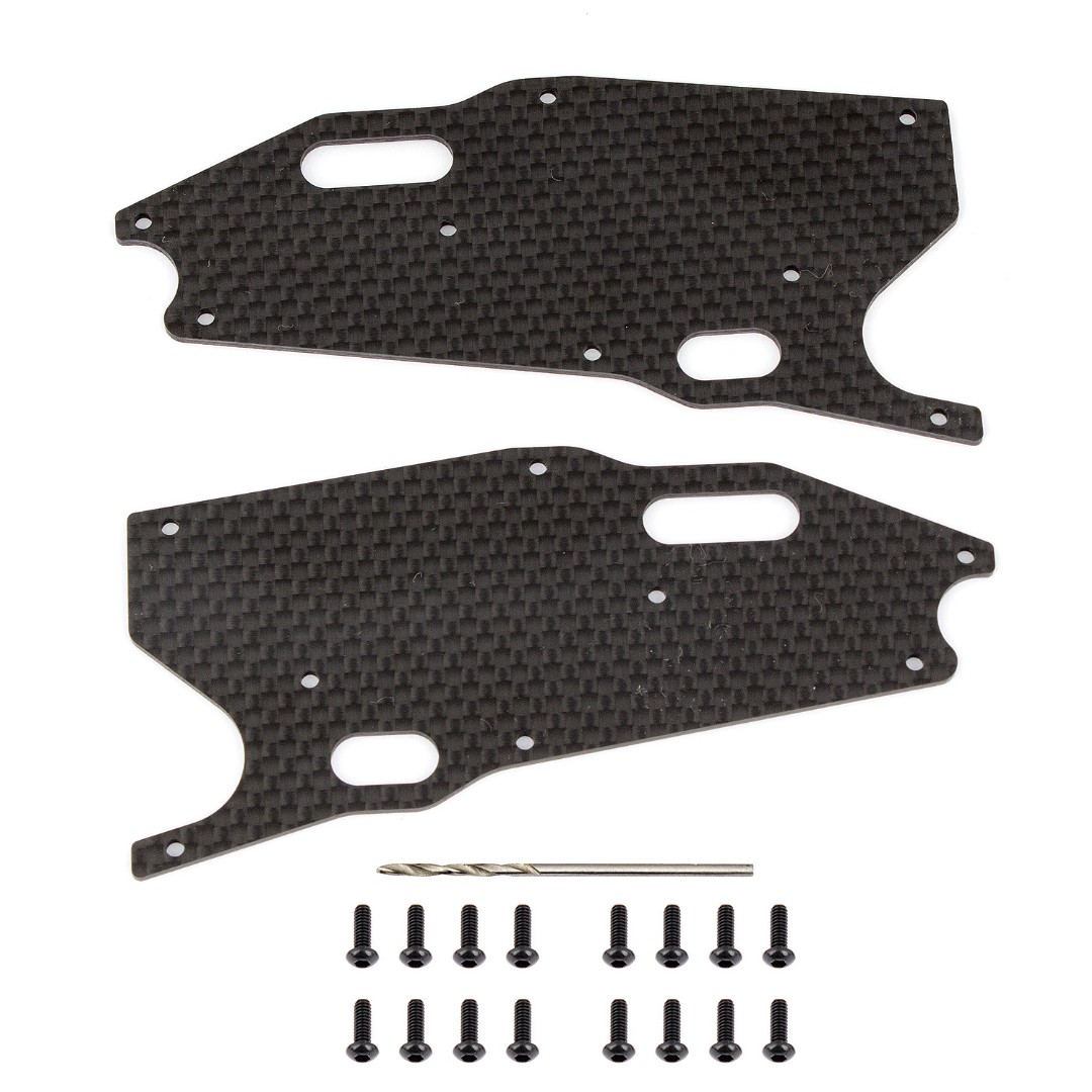 Team Associated RC8T3.1 FT Graphite Arm Stiffeners, front lower