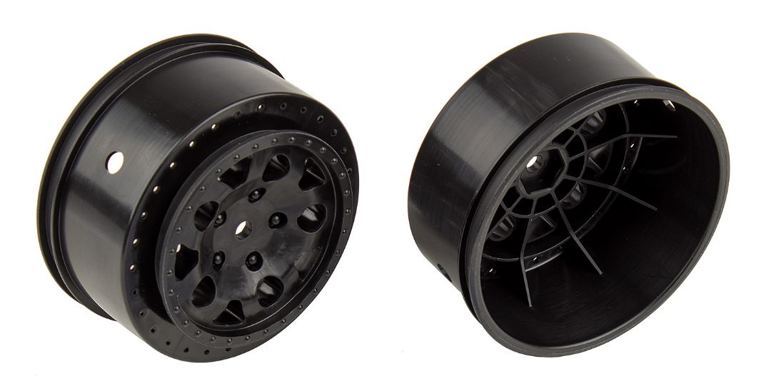 Team Associated 12mm Hex KMC Short Course Wheels (Black) (2) (SC5M)