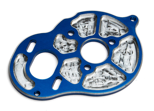 Team Associated Aluminum Factory Team Milled Motor Plate (Blue)