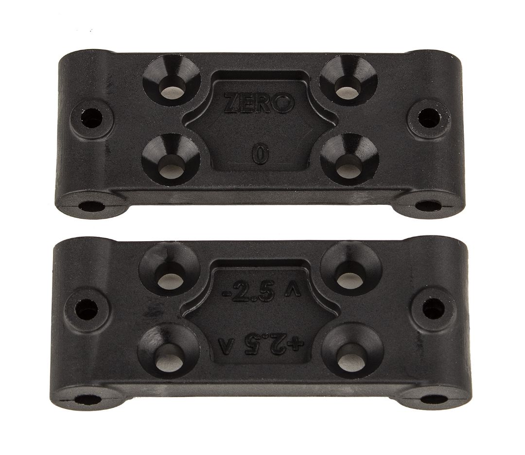 Team Associated RC10B6.4 Front Bulkhead Set, 0deg and 2.5deg