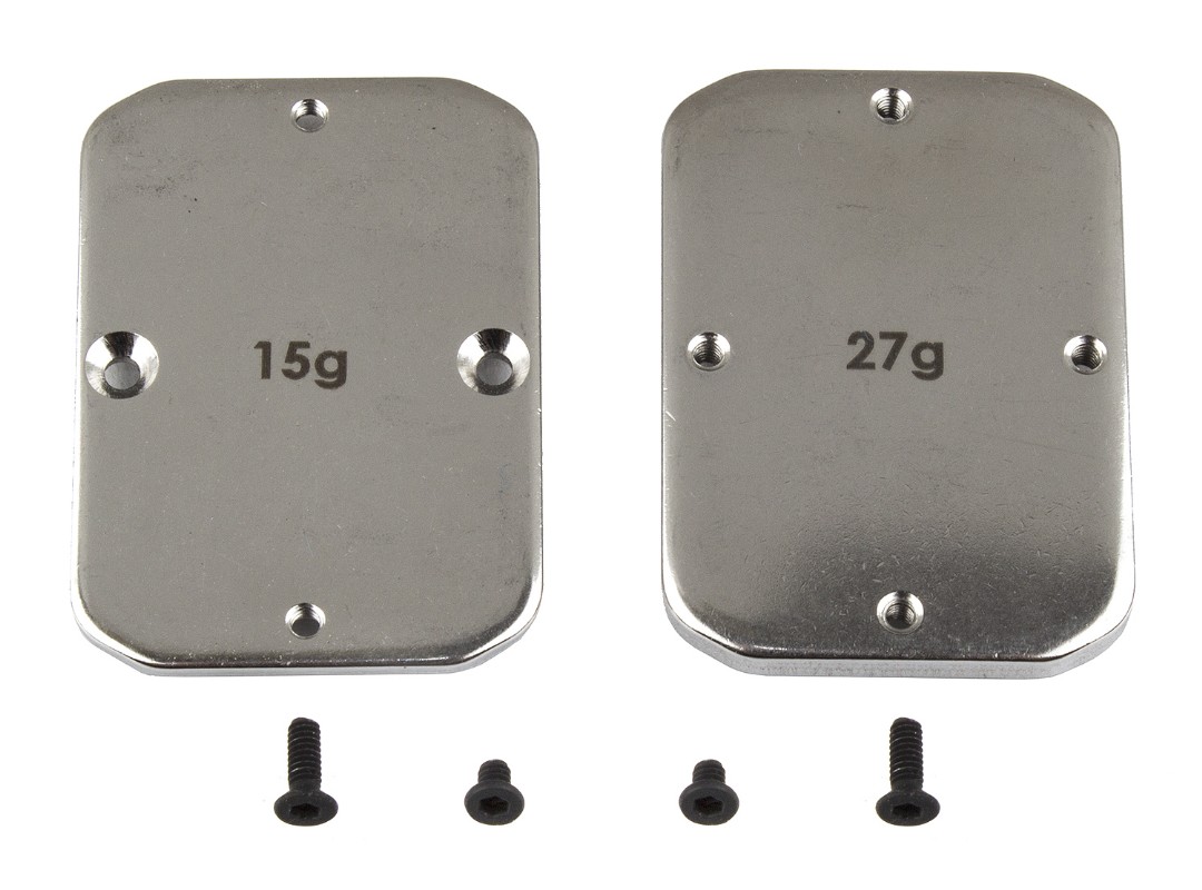 Team Associated B64 Factory Team Steel Chassis Weights, 15g, 27g