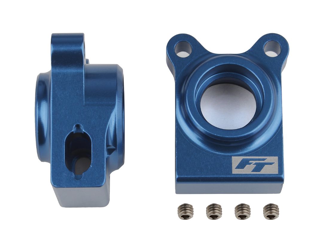 Team Associated RC10B74.1 FT Rear Hubs, blue aluminum