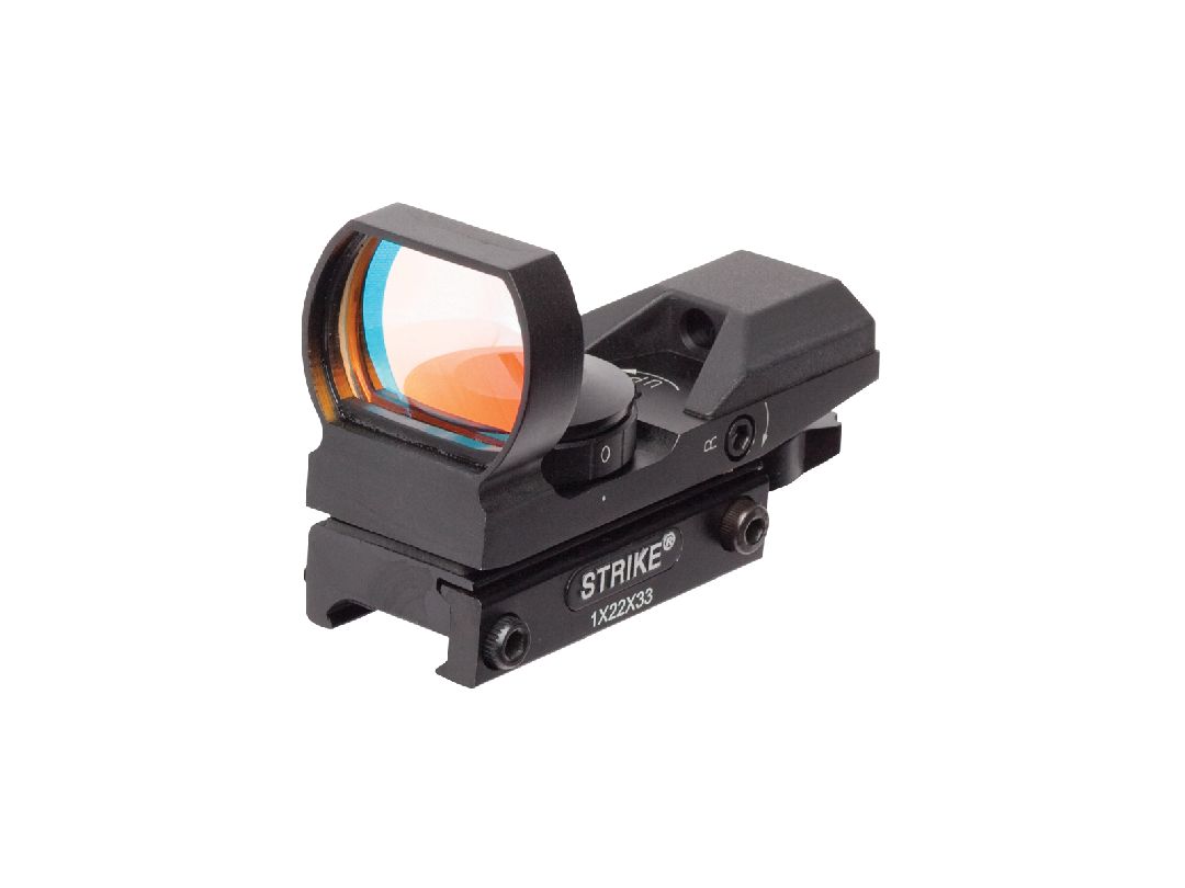 STRIKE Dot Sight, RED, 1x22x33mm, 21mm Mount, Black