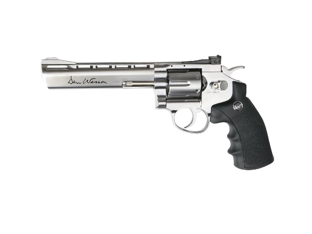 ASG Dan Wesson 6" Silverver CO2 Handgun - Silverver/chrome - Click Image to Close