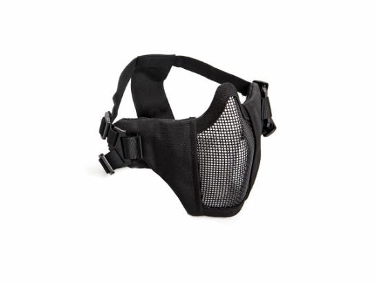 ASG Mesh Mask, Cheek Pad, Metal Front, Lower Half - Black - Click Image to Close