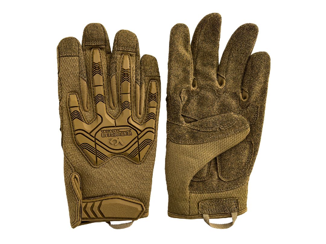 Pyramex Gloves, Venture Gear, Impact, Size S, Tan