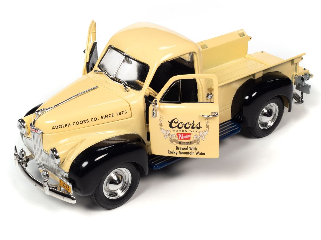 Auto World 1/24 1947 Studebaker Pick-up Truck Coors Pilsner - Tan w/ Coors Graphics