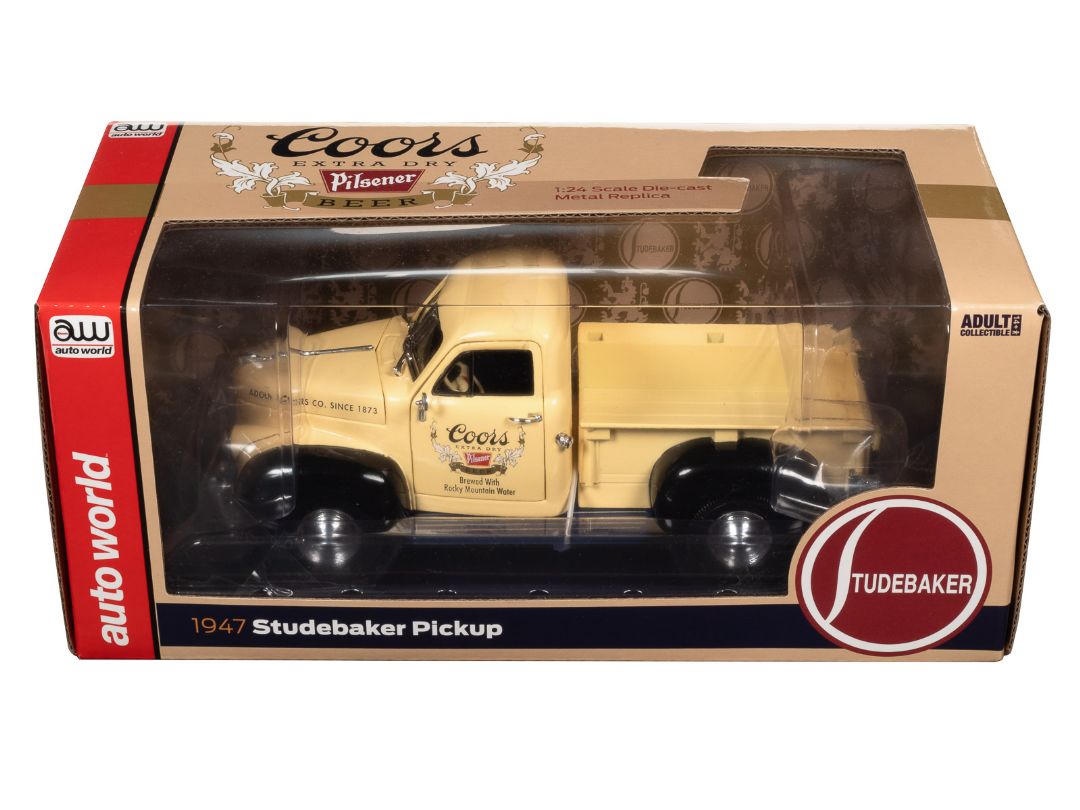 Auto World 1/24 1947 Studebaker Pick-up Truck Coors Pilsner