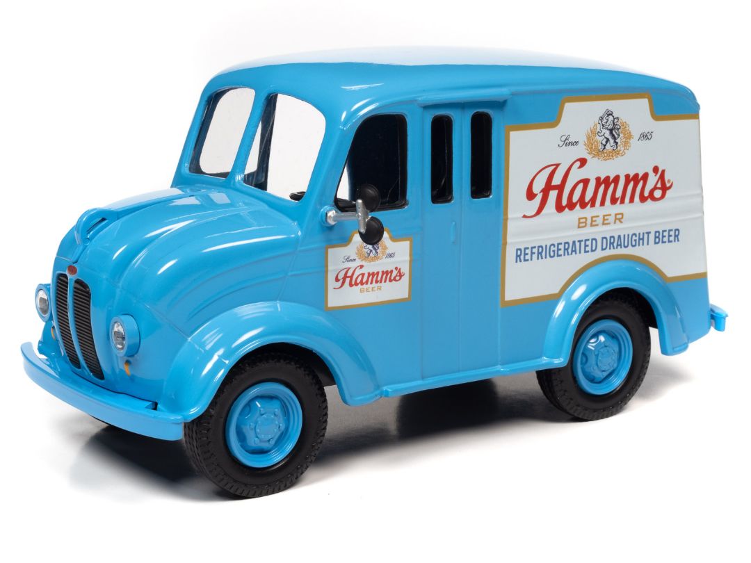 Auto World 1/24 1950 Divco Delivery Truck Hamms Beer - Light Blue w/ Hamms Beer Graphics