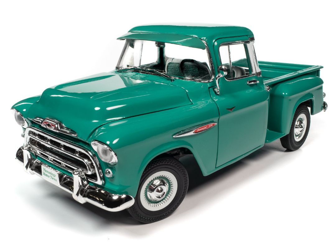 Auto World 1/18 1957 Chevrolet Step Side Pickup 3100 - Ocean Green