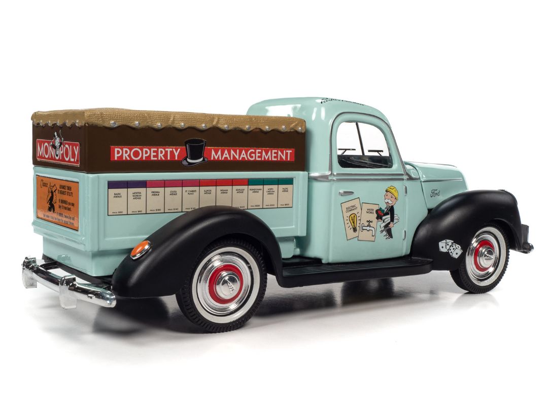 Auto World 1/18 Monopoly 1940 Ford Property Management Truck