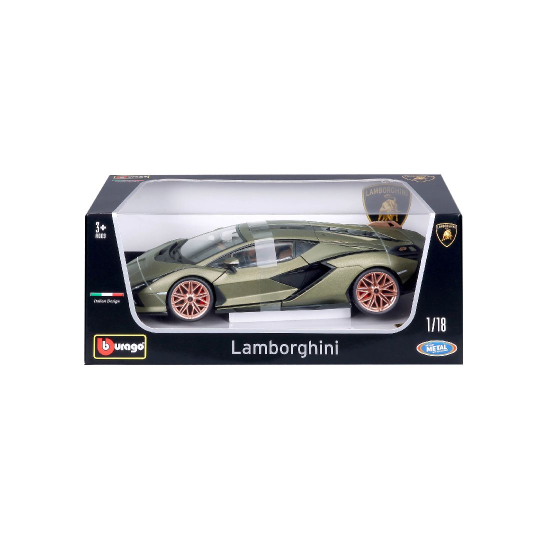 Bburago 1/18 Lamborghini Sián FKP37 (Metallic Matte Green)