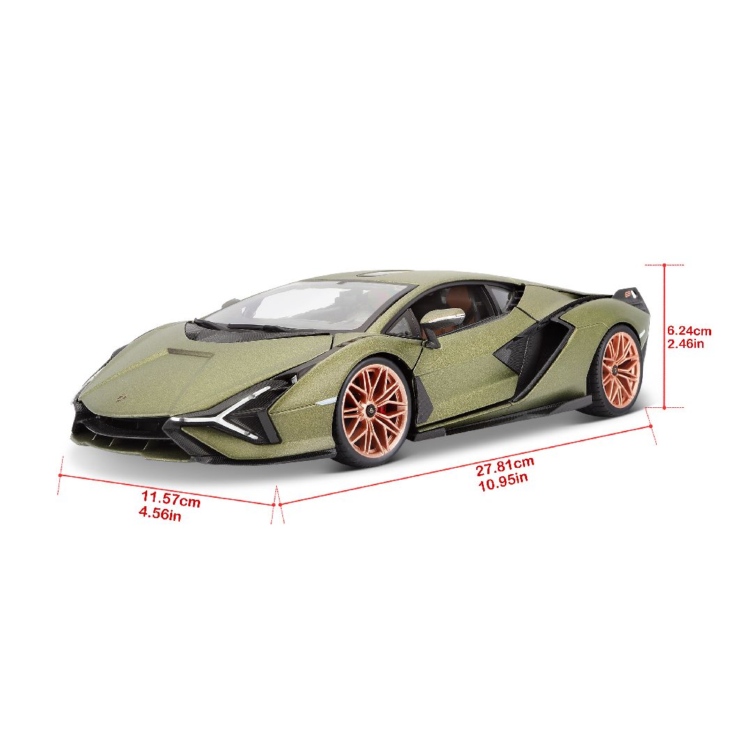 Bburago 1/18 Lamborghini Sián FKP37 (Metallic Matte Green)