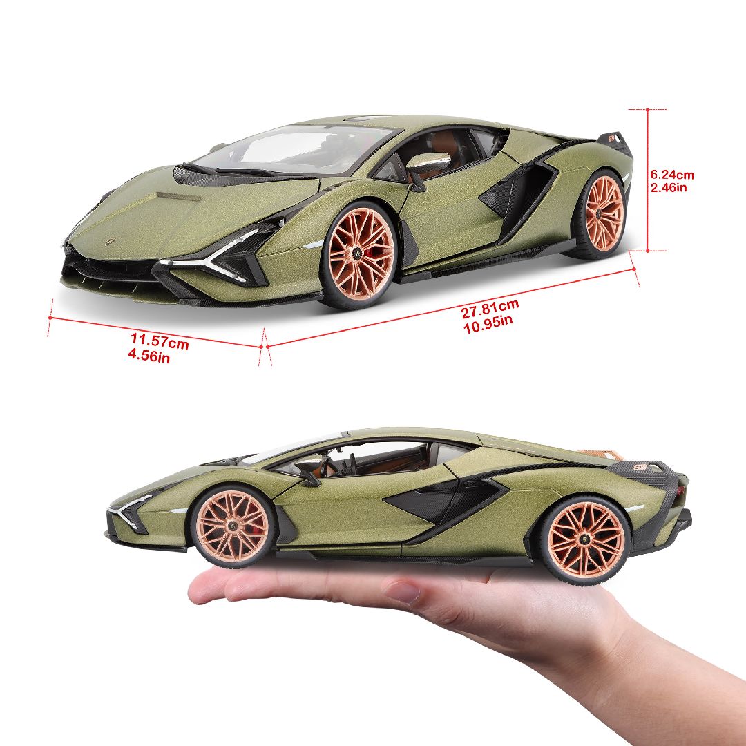 Bburago 1/18 Lamborghini Sián FKP37 (Metallic Matte Green)