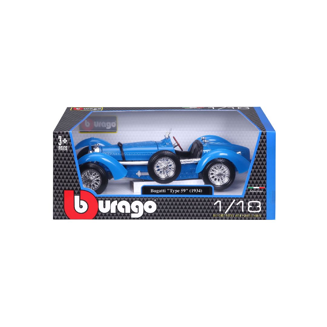 Bburago 1/18 Bugatti Type 59 (Blue)