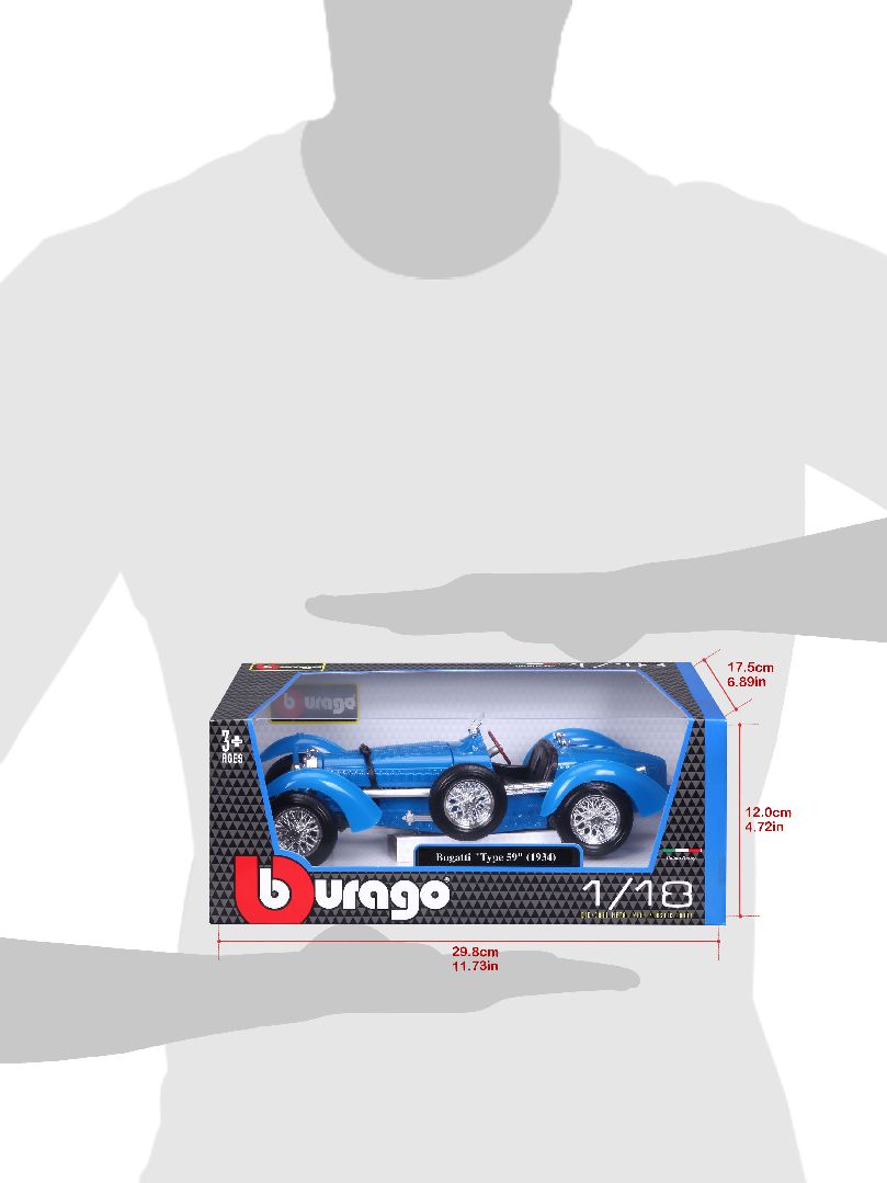 Bburago 1/18 Bugatti Type 59 (Blue)