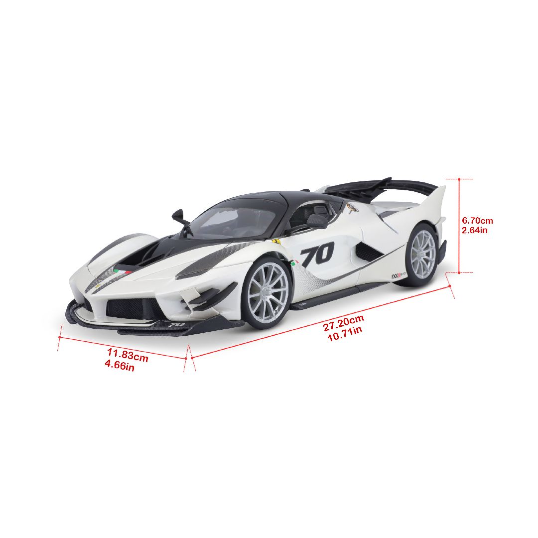 Bburago 1/18 R&P Ferrari FXX K EVO (Pearl White #70)