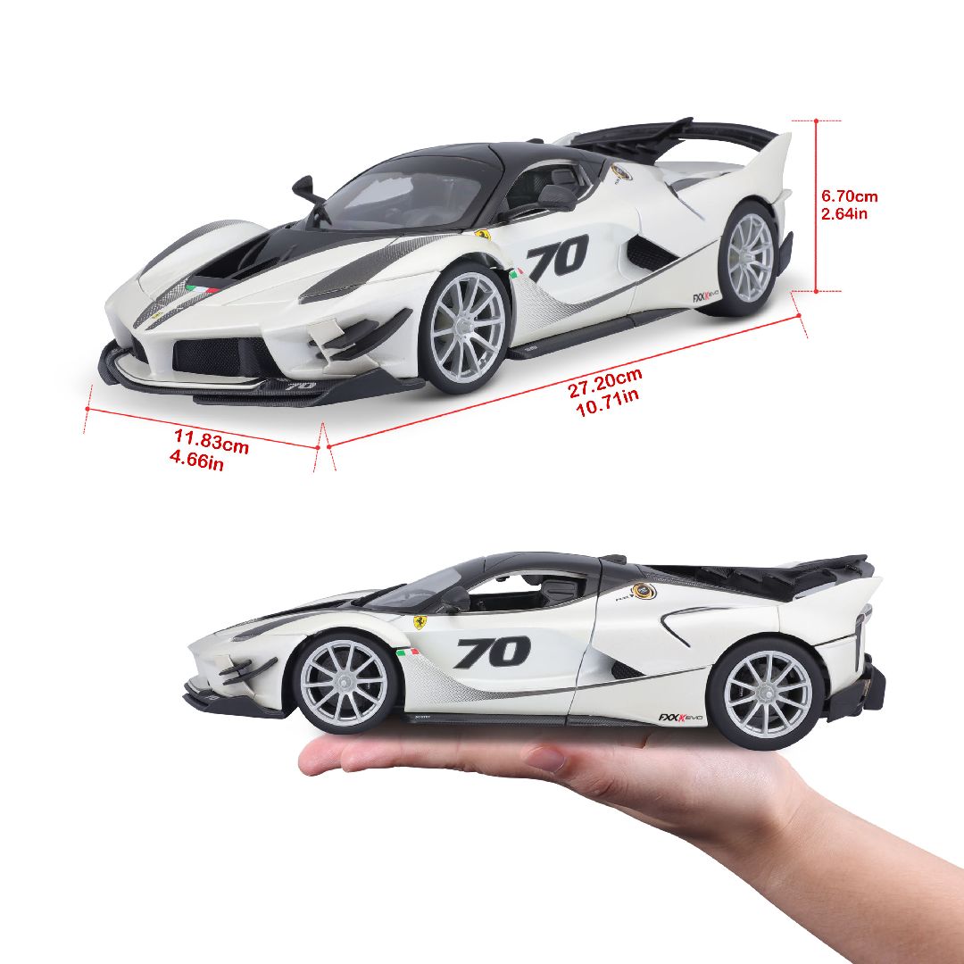 Bburago 1/18 R&P Ferrari FXX K EVO (Pearl White #70)