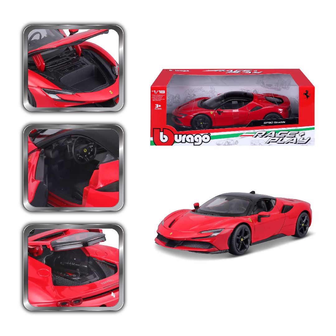 Bburago 1/18 R&P Ferrari SF90 Stradale (Red)