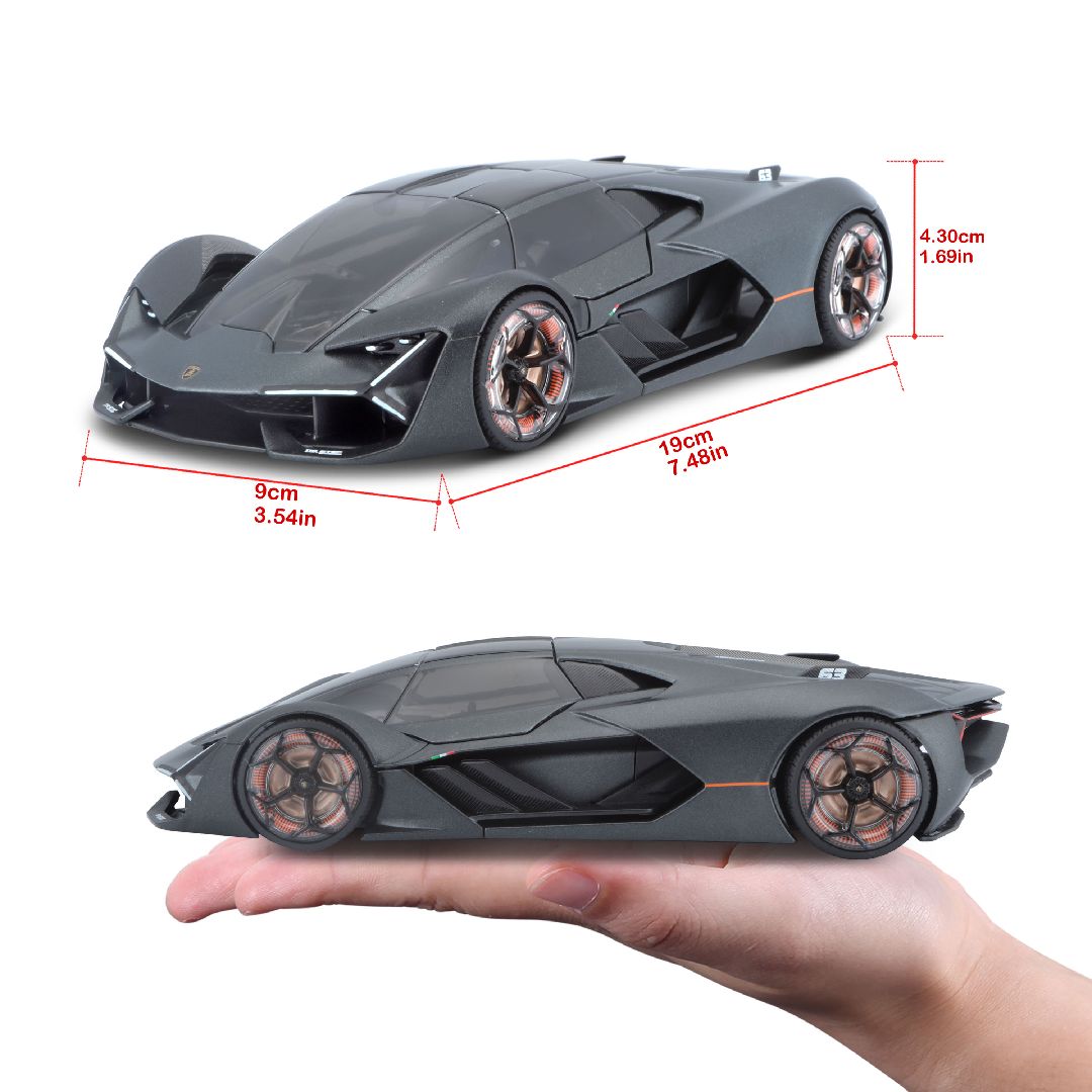 Bburago 1/24 Lamborghini Terzo Millenio (Metallic Grey)