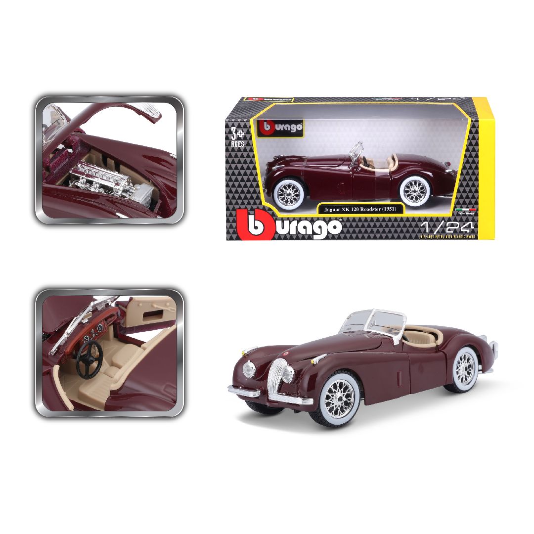 Bburago 1/24 Jaguar XK 120 Roadster (1951) (Red)