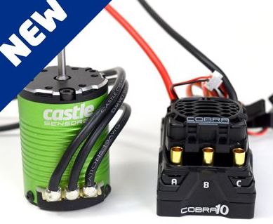 Castle Creations Cobra 10 6S Max, 25.2V Max, 8A PEAK BEC w/1410-3800KV Sensored Motor