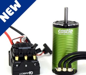 Castle Creations Cobra 10 6S Max, 25.2V Max, 8A PEAK BEC w/1415-2400KV 5mm Sensored Motor