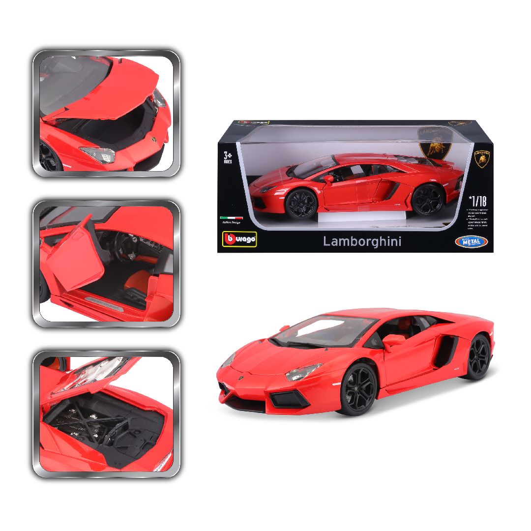 Damaged Box - Bburago 1/18 Aventador LP 700-4 (Metallic Orange)