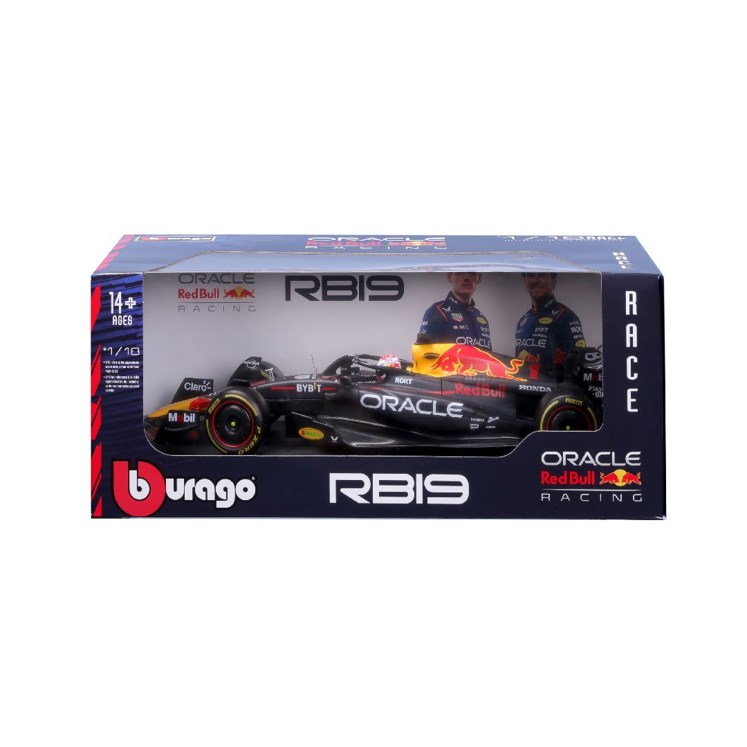 DBOX -Bburago 1/18 Red Bull RB19 (2023) w/driver (Verstappen #1)