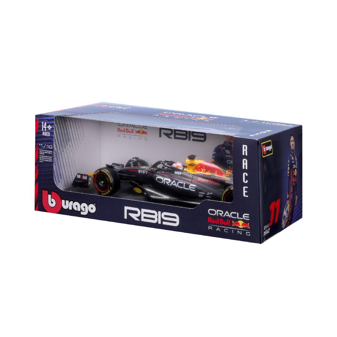 DBOX -Bburago 1/18 Red Bull RB19 (2023) w/driver (Verstappen #1)