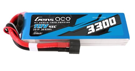 Damaged Box - Gens Ace GTech 3300mAh 3S 11.1V 45C LiPo EC3