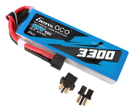 Damaged Box - Gens Ace GTech 3300mAh 3S 11.1V 45C LiPo EC3